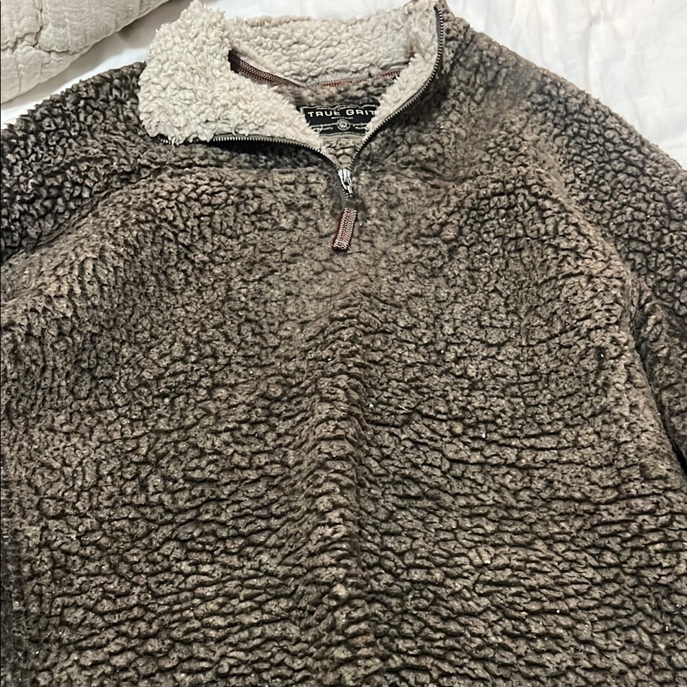 True Grit Women’s Brown Sherpa Sweater